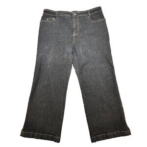 FDJ French Dressing Jeans Women's Size 14 Blues Olivia Cropped  Dark Stretch